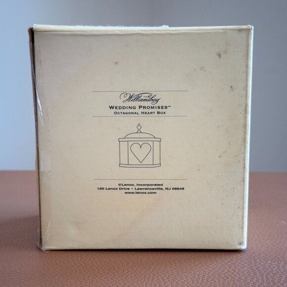 NEW - Lenox Silverplate Wedding Promises Octagonal Heart Box - Picture 6 of 6